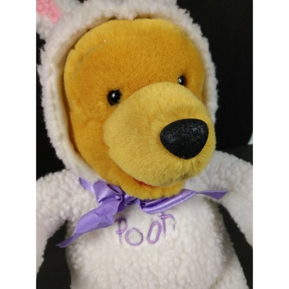 19” DISNEY Winnie The POOH PLUSH White EASTER BUNNY Costume PINK EARS - Picture 2 of 12